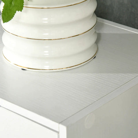Rootz Shoe Cabinet - Shoe Cabinet With 1 Drawer For 18 Pairs Of Shoes - MDF - White - 88 x 30 x 93 cm