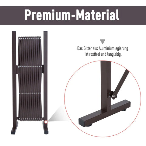 Rootz Scissor Gate - Barrier Scissor - Barrier Extendable - Fence - Expanding Trellis Fence - Brown - L300 x W31 x H103.5 cm