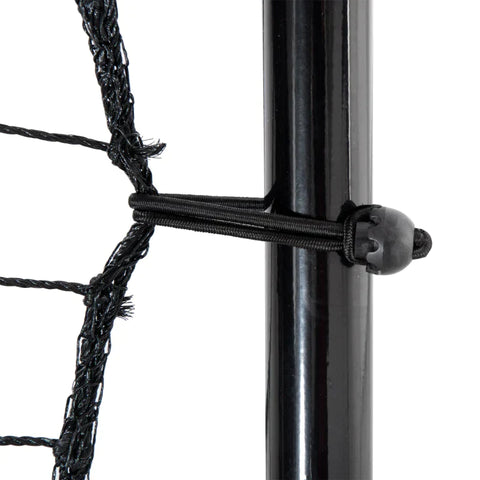 Rootz Football Rebounder Net - Football Rebounder - Training Rebounder Net - Foldable Kickback - Goal Rebound - Adjustable In 5 Steps - Steel - Black - 128 x 118 x 108-120 cm