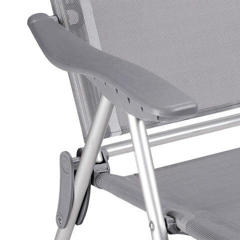 Rootz Garden Chair - Garden - Adjustable Backrest - Set of 4 - Aluminium