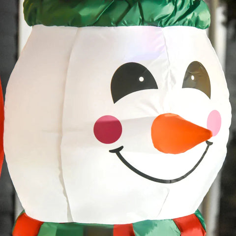 Rootz Christmas Inflatable - Snowman Inflatable - Festive Snowman And Penguins - Snowman Decoration - Polyester Inflatable - 140 X 70 X 180 Cm
