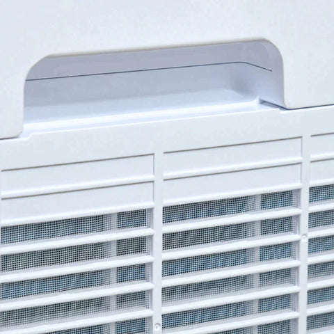 Rootz Dehumidifier - Wheeled Dehumidifier for 16-20㎡ Rooms - Electric Room Dehumidifier - Bathroom - Living Room - Bedroom - ABS - White - 33.5 x 23 x 57 cm