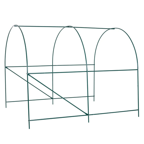 Rootz Arched Roof - Foil Greenhouse - Tomato Greenhouse - Foil Tunnel Cold Frame With Window - Green - 245 X 200 X 198 Cm