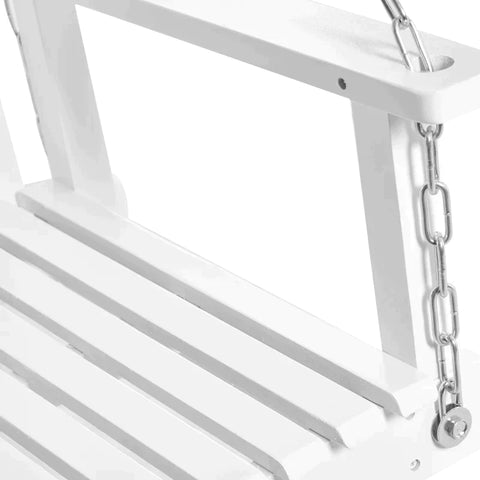 Rootz Tuinschommel - Schommelstoel - Hangbank - Verandaschommel - Stoelzitting - Hout - Wit - 117 cm x 69 cm x 60 cm