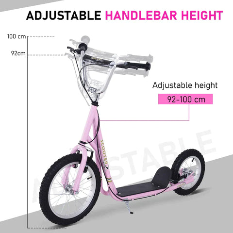 Rootz Kinderroller – Tretroller – Stadtroller – Teenager-Roller – Push-Kick-Scooter für Kinder – verstellbarer Lenker – Doppelbremsen-Ständer – Pink