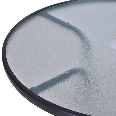 Rootz Round Bistro Table - Garden Table - Garden Furniture - Dining Table - Balcony Table - Black