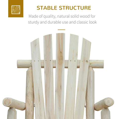 Rootz Rocking Chair - Swing Chair - Swing Garden Chair - Relaxation Chair - Natural - W66 x D96 x H98cm