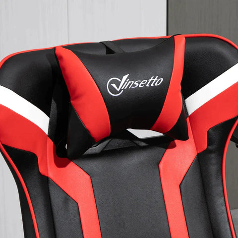 Rootz Relax Chair - Relaxation Chair - With Stool - TV Chair - Upholstered Chair - Game Style - Gaming Chair - Reclining Function - 130° Tiltable - Black/Red - 67 x 82.5 x 103 cm