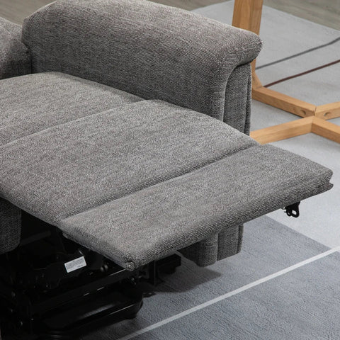 Rootz Recliner - Stand-up Chair - Armchair - Tv Chair - Incl. Remote Control - Footrest - Steel - Grey - 89L x 96W x 108H cm