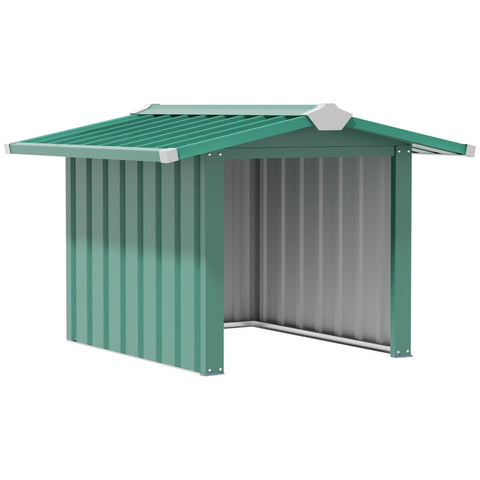 Rootz Roboter-Rasenmäher-Garage – Metallüberdachung für Roboter-Rasenmäher – Sonnen- und Regenschutz – Dunkelgrün – 88 x 87 x 60 cm