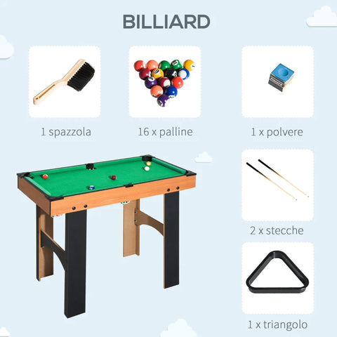 Rootz 4 In 1 Multi Game Table - Table Football - Table Football - Kicker Hockey Billiard - Table Tennis - 87x43x73cm