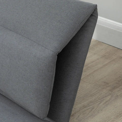 Rootz 2-in-1 Folding Guest Mattress - Seat Cushion - Flexible Seating - Imitation Linen - Floor Chair - Dark Gray - 72cm x 71cm x 60cm