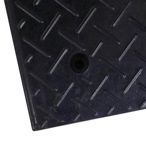 Rootz Bordsteinrampe – Rampe – 2-teilige Gummirampe – Schwellenrampe für Auto – Schwarz – L48 x B32 x H13 cm