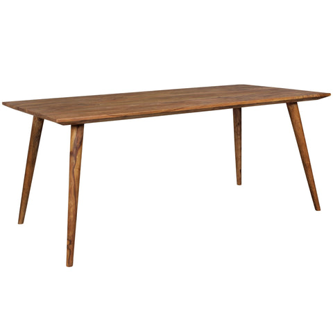 Rootz Eettafel - Sheesham Massief Hout - Rustiek Landhuis Design - Grote Eetkamertafel voor 6-8 Personen - 180x80x76 cm 