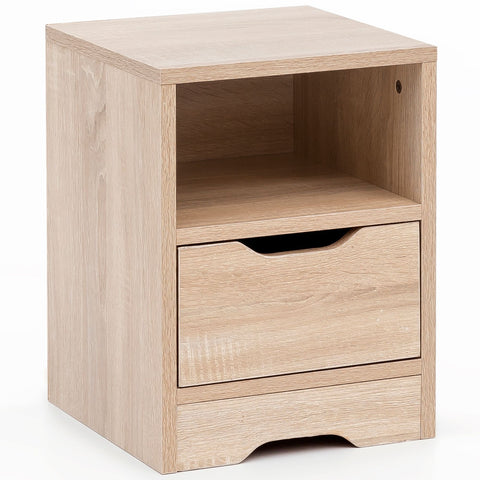 Rootz Nachtconsole - Sonoma - 1 Lade en Opbergvak - Nachtkastje met Opbergruimte - 31x43x31cm