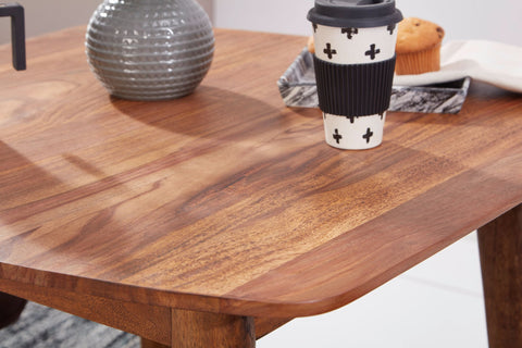 Rootz Esstisch – Palisander-Massivholz – Designer-Küchentisch – Rustikal und modern – Esstisch aus Massivholz – 80 x 78 x 80 cm 