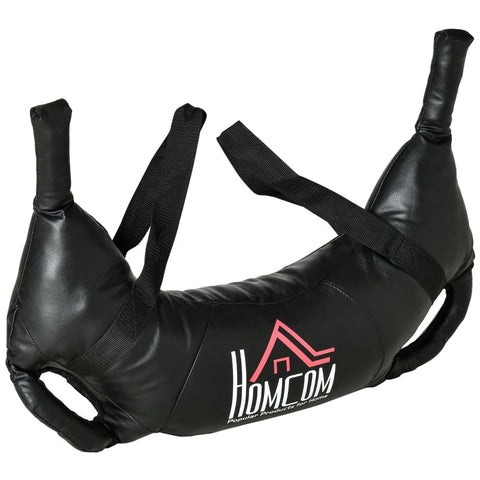 Rootz Bulgarian Bag - 20 Kg Bulgarian Bag - Multiple Straps - Reinforced Seams - Black - 72cm x 50cm x 18cm