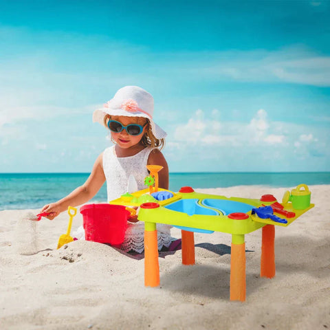 Rootz Children's Game Table - Sandbox Table - Sand And Water Play Table - Mud Table - Beach Toys - Sand Toys - Accessories -99.5 x 49 x 48 cm