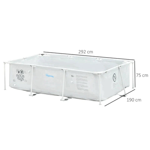 Rootz Frame Pool - Frame Swimming Pool - Swimming Pool - Pool - Gray