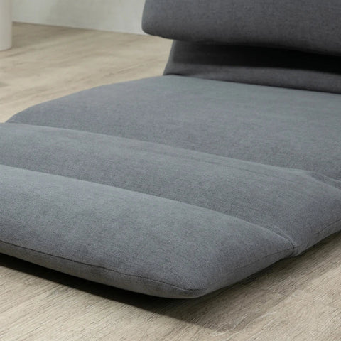 Rootz 2-in-1 Folding Guest Mattress - Seat Cushion - Flexible Seating - Imitation Linen - Floor Chair - Dark Gray - 72cm x 71cm x 60cm