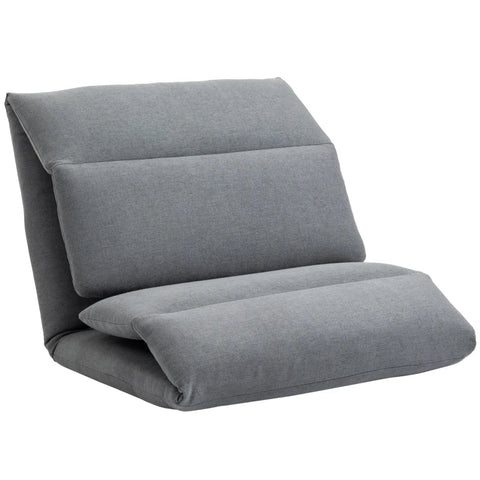 Rootz 2-in-1 Folding Guest Mattress - Seat Cushion - Flexible Seating - Imitation Linen - Floor Chair - Dark Gray - 72cm x 71cm x 60cm