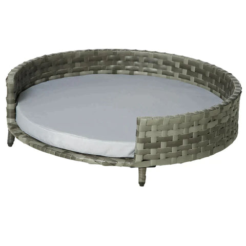 Rootz Pet Sofa - Dog Sofa - Dog Basket - Dog Bed - With Cushion - Cat Bed - Cat Sofa - Grey - 75 x 75 x 20 cm
