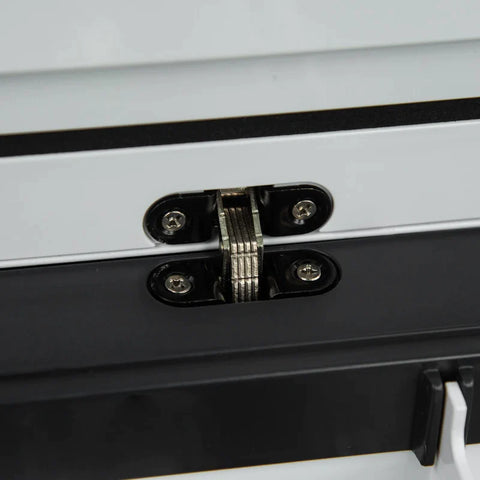 Rootz Car Cooler Box - 30L with LCD Display - Compressor - Car Fridge - Electric Boat Camper - Travel - 12/24V DC and 110-240V AC - White - 61L x 32W x 40H cm