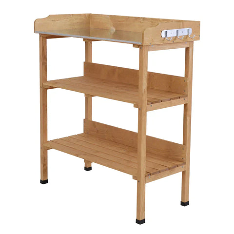 Rootz Planting Table - Table - Garden - Balcony - Natural - 76 cm x 37 cm x 89 cm