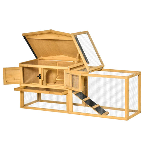Rootz Kleindierhok - Dwergkonijnenhok - Caviahok - Buitenverblijf - Kleine kooi - Dierenhok - 150 cm x 52,5 cm x 68 cm