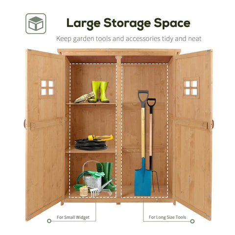 Rootz Tuinschuur - Gereedschapsschuur - Gereedschapskast - Lessenaarsdak - Hout - 127.5x50x164cm