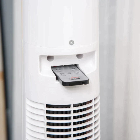 Rootz Tower Fan with Remote Control - Floor Fan - 3 Modes 3 Levels and Speeds Fan - LED Display - White - 32cm x 32cm x 118.2cm