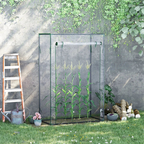 Rootz Kas - Tomatenkas - Koud Kader Met Roldeur - Achtertuin - Balkon - Tuin - Staal - Kunststof - Transparant - 100 x 50 x 150 cm