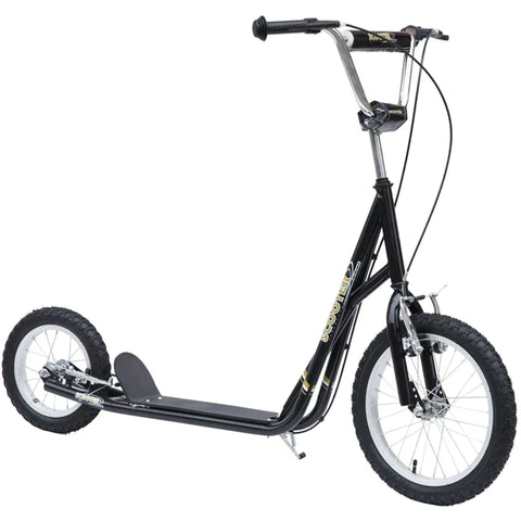 Rootz Kinderroller – Tretroller – Stadtroller – Teenager-Roller – Push-Kick-Scooter für Kinder – verstellbarer Lenker – Doppelbremsen-Ständer – Schwarz