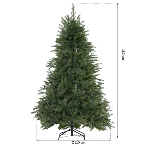 Rootz Christmas Tree - Artificial Christmas Tree - Metal Base Christmas Tree - PVC Metal Base Christmas Tree - 1000 Branches Tree - Green - Ø102 X 180h Cm