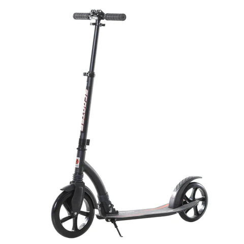 Rootz Scooter – Kinderroller – Tretroller mit Stoßdämpfung – faltbar – Aluminium – Schwarz – 92,5 x 37,5 x 87–101,5 cm