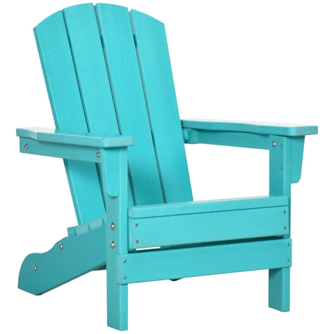 Rootz Garden Chair - for Children 3-8 Years - Wide Seat - High Back - Weatherproof - Teal - 61.5 x 53 x 65 cm