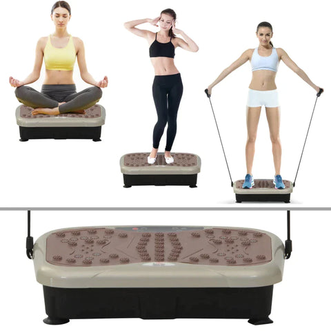 Rootz Vibration Plate - Vibration Trainer - Vibration Device - Training Bands - 54L x 33W x 14Hcm