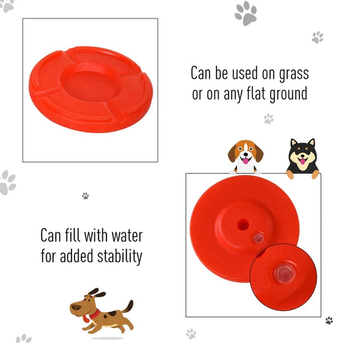Rootz Dog Agility Set - 3-in-1 Pet Training Set - High Jump - Round Rods - Easy To Carry - Yellow