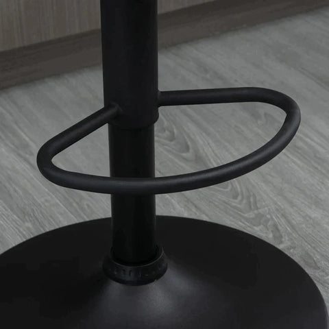 Rootz Barhocker – Set mit 2 Barhockern – höhenverstellbar – 360-Grad-Drehdesign – Grau – 57 cm x 50 cm x 84–104 cm