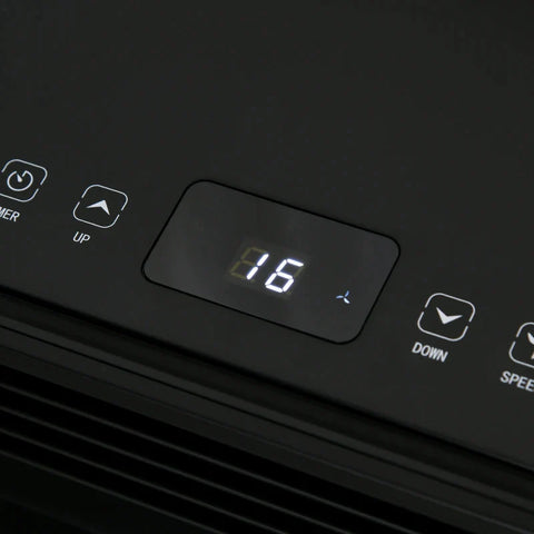 Rootz Mobile Air Conditioner - 4-in-1 Air Conditioner With Remote Control - 2 Speed Levels - LED Display - ABS - Black - 30.5 x 32.5 x 67.8 cm